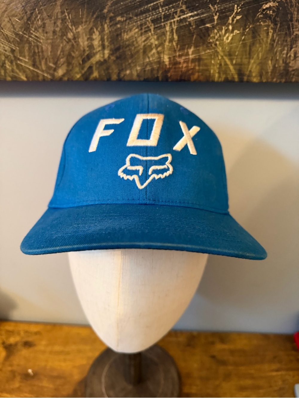 Fox Racing Legacy Moth 110 Flexfit Snapback Hat Blue White Embroidered Logo